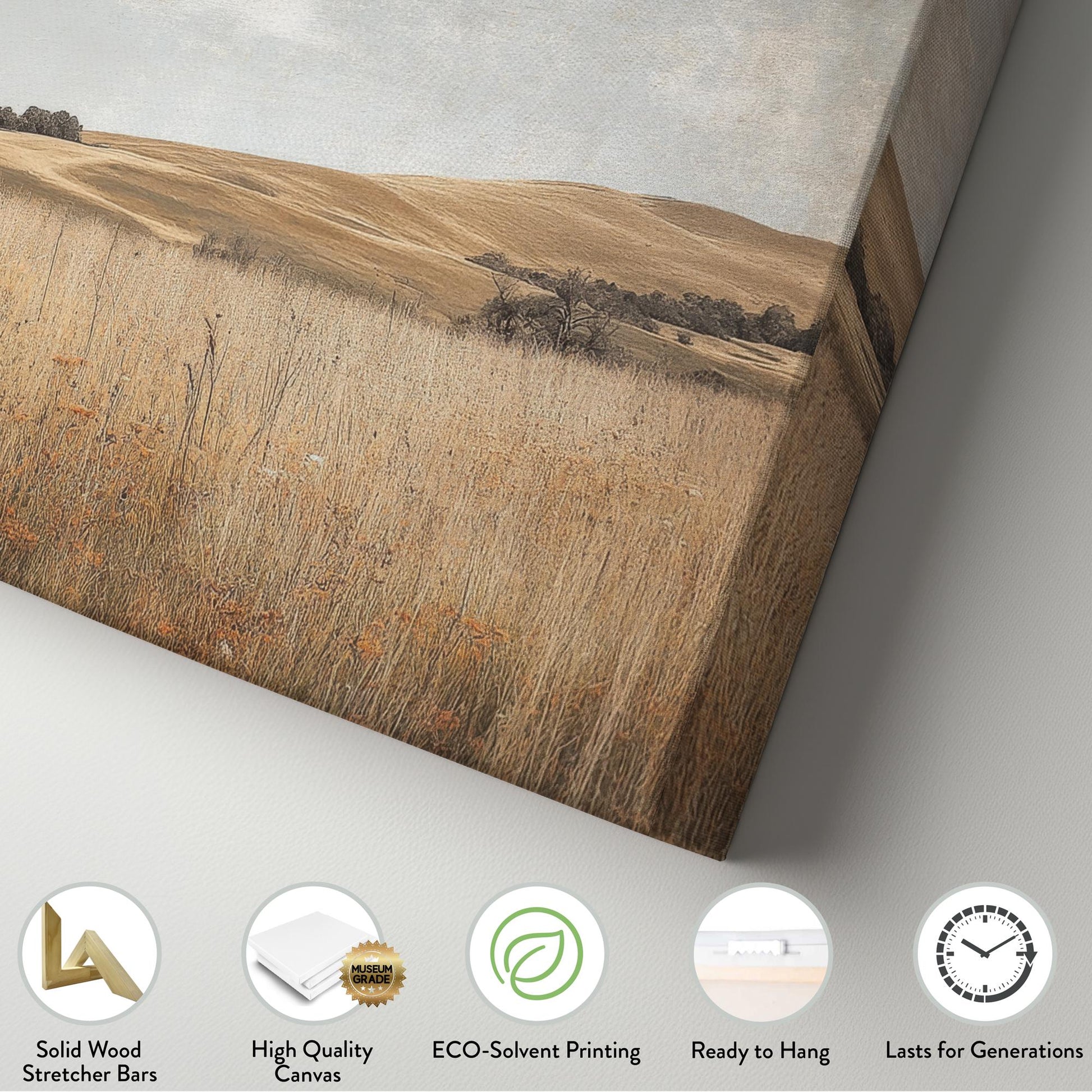 Rustic Barn Canvas Art | Textured Gicle Print | Farmhouse Wall Art For Living Room | Blush Pink Clay Art Horizontal Art